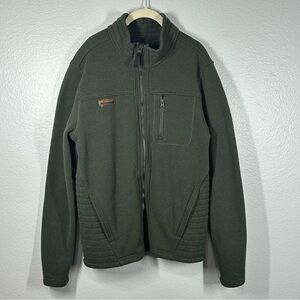 Obermeyer Joshua Fleece Jacket Men's Medium M Green Zip Front‎ Mock Neck